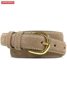 Genuine Suede Leather Belt 1" Wide Casual Dress Jean Belt